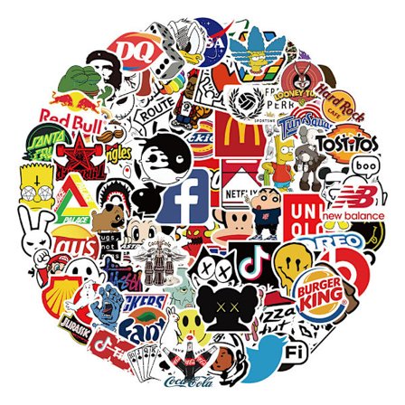 Coola klistermärken Pack Random Sticker 101pcs för bärbar dator skateboard hjälm tonåringar bomb klistermärken