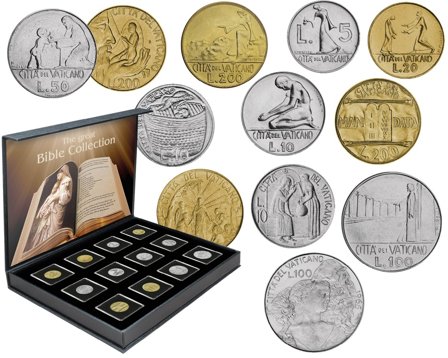 Vatikanet 1966-1999 - Den Store Bibelsamling - 12 basismønter - Ucirkuleret