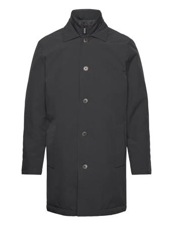 Slhalvin Padded Coat Noos Tynn Kåpe Svart Selected Homme*Betinget Tilbud