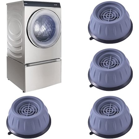 4 st tvättmaskinsfot med gummikudde, tvättmaskinsfot, tvättmaskin antivibrationsfot för tvättmaskiner och torktumlare tvättmaskin