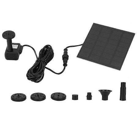 Solpanel Dränkbar Vattenpumpsats för Fontän Trädgård Stenparti Damm Pool