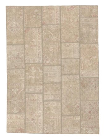 Patchwork Tæppe Moderne Orange/Beige (Uld, Persien)