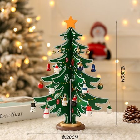 2025 Nytt Hot Salg Juledekorasjon Mini Skrivebordsornamenter | Lite Juletre, den perfekte julegaven"/Medium/ B05 Grønn