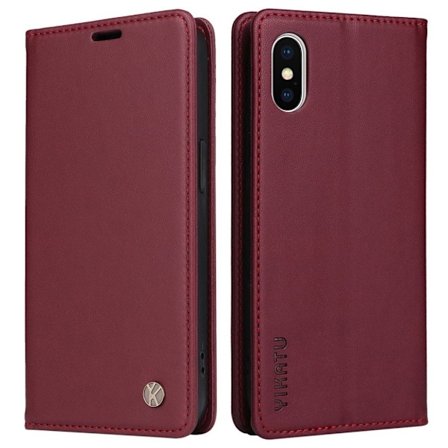 YIKATU iPhone X/XS fodral - Vinrött