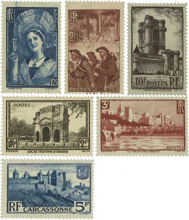 Frankrig 1938 - YT 388-393 - Postfrisk