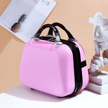 Naisten naisten käsilaukku 14 tuuman kosmetiikkalaukku kannettava laatikko minikäsilaukku Pink [Mini]]