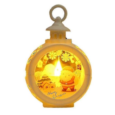 Juldekorationstillbehör LED Liten Rund Lampa Bärbar