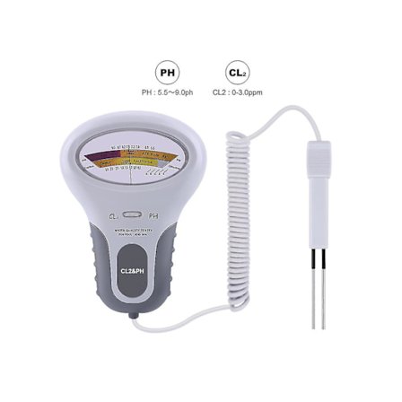 Tester 2 i 1 Vannkvalitet pH Klornivå Bærbar Digital pH-måler Basseng Spa Analytisk Instrument