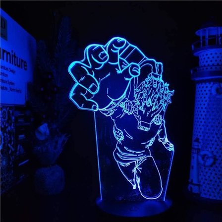 3D Natlys til Børn Shigaraki My Hero Academia Tomura LED Anime LAMPE Natlys Visuel Hjemmeindretning 7 Farver Touch