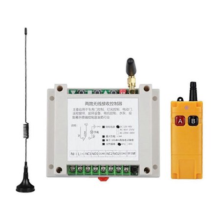AC220V-380V Bredspænding 433MHz Trådløs Fjernbetjeningskontakt