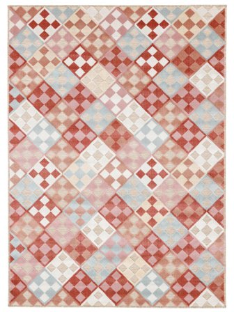 Kusta Innen-/Outdoor-Teppich Waschbar 200X300 Beige/Mehrfarbig Geometrisch