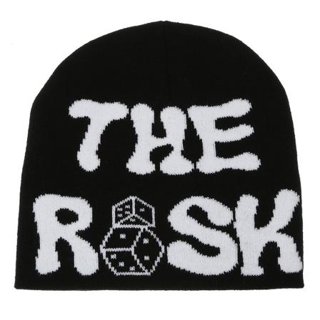 Riskbrevet Printed stickad mössa Y2k Vinter Höst Varm mössa Mode Hip Hop Trend Mössa Pullover Hatt Casual För Män Kvinnor Black