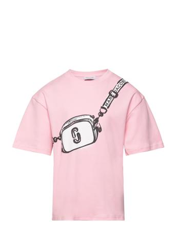 Short Sleeves Tee-Shirt Tops T-Kortærmet Skjorte Pink Little Marc Jacobs