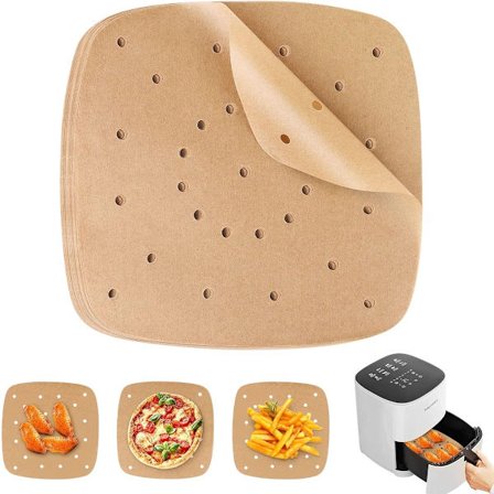 Airfryer Bakplåtspapper - 100 Stycken - 23 x 23 Cm - BPA-fritt - Engångsbehållare - Airfryer Tillbehör - Bakplåtspapper ...