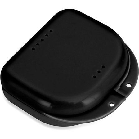 1 ultratunt tandprotesförvaringslåda, hållare behållare fack, och