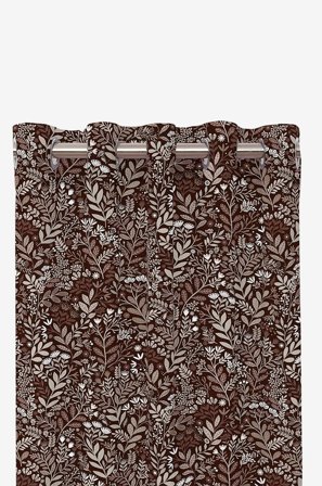 Redlunds - Hage oljelængder - Brun - Gardiner med ringe - 120X240 - Fra Homeroom
