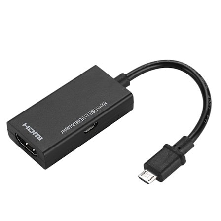 1080P Micro USB til HDMI-adapter 8-kanals stereolyd 5-pinners HDMI-videoadapter for Android