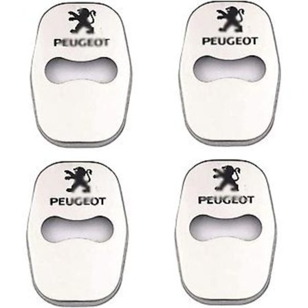 Dörrlåsöverdrag Striker Cover Striker Cover, För Peugeot 207 508 301 308 408, Biltillbehör, 4 st, silver