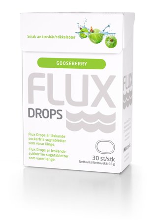 Flux drops sugetabletter stikkelsbær 30 stk