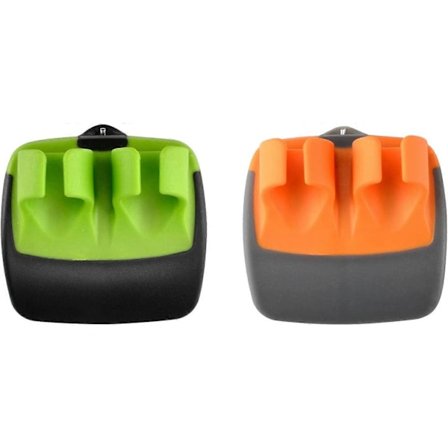 Handhållen grönsaksskalare, gummiband - Grönsaksrakbladsskalare - Rostfritt stål grönsaksskalare - Lämplig för alla hårda frukter/grönsaker - Orange