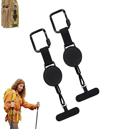 1–5-pakning uttrekkbar tyverisikker telefonstropp, lett justerbar telefonholder for utendørs bruk