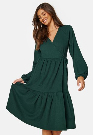 Happy Holly Structure Wrap Dress Klær