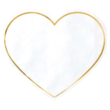 Lautasliinat Sydämenmuotoiset Valkoiset Kultareunalla