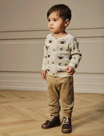 Lil'Atelier Nbmlamai Ls Knit Card Lil - Cream - 56