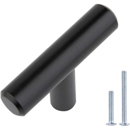 AB3600-FB-10 Skabsknap Pakke med 10 Mat Sort