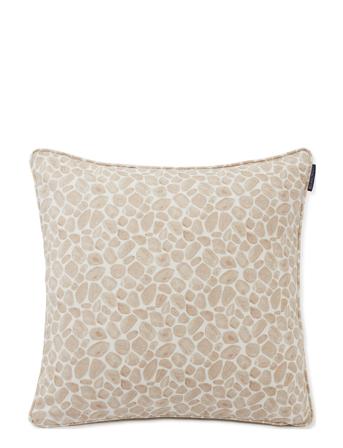 Printed Giraffe Cotton Twill Pillow Cover Home Textiles Cushions & Blankets Cushion Covers Beige Lexington Home