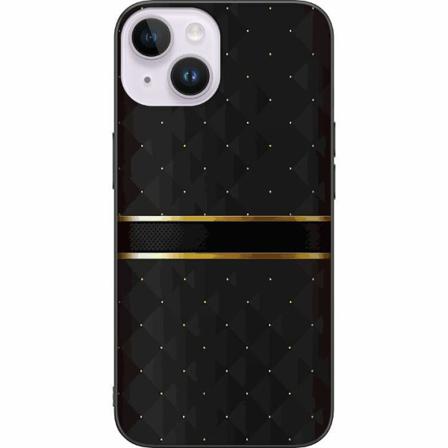 Apple Iphone 14 Svart Skal Golden Stripes