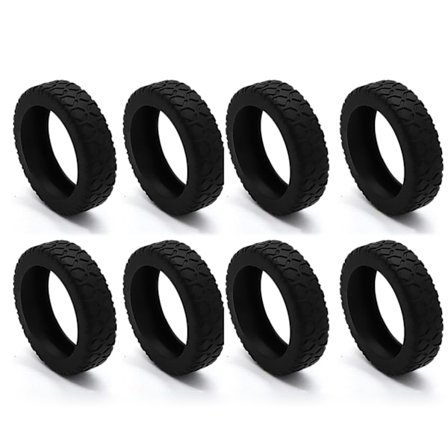 Kuffert Hjulbeskytter Anti Slip Silikone Lydløs Beskyttelsescover Til Kabinekufferter Sort