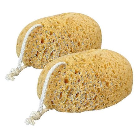 Nyt 2 stk. Loofah Scrubber Badesvamp Sæt - Badesvampe til Badning[D]