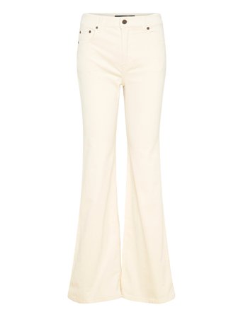 Lauren Ralph Lauren High-Rise Corduroy Flare Pant - Cream - 44