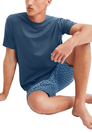 Calida Relax Streamline Kort Pyjamas 46082 Herr Flerfärgad L