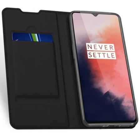 Oneplus 7t Flipfodral Smooth Kortfack Svart