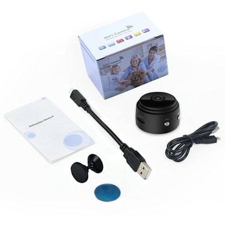 1x Trådlös utomhuskamera, fågelholk med 720p kamera mörkerseende Wifi-kamera, svart