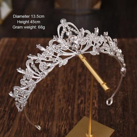 Brudekrone Hodeplagg Rhinestones Innlagt Retro Hodeplagg Luksus Legering Krone Bryllup Bursdagshår