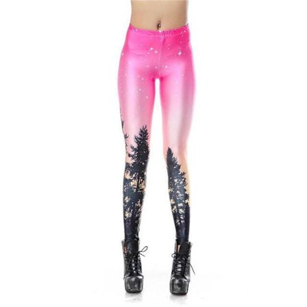 Skogs mönstrade galaxy Leggings