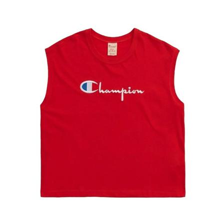 Champion, Oversized Script Logo Cropped Tank Top 111647-Rs 046 Rood, Dames, Maat:L