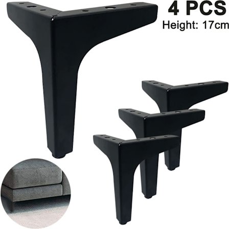 4-pakkaus metalliset huonekalujalat, moderni tyyli DIY huonekalujalat korvaavat, kolmiopöytäkaapin jalat raskaat lipastoon sohvapöytään