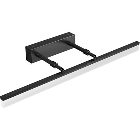 60CM LED-spegellampa, Badrumsvägglampa 910LM 14W 3000K, Spegellampa för Badrum IP44 LED-vägglampa, med Justerbart Ljushuvud, Svart