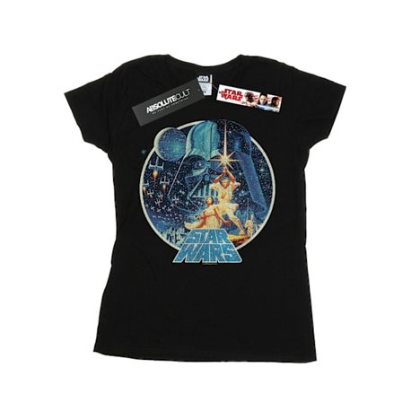 Star Wars Dam/Damer Vintage Victory Bomull T-shirt XL Svart