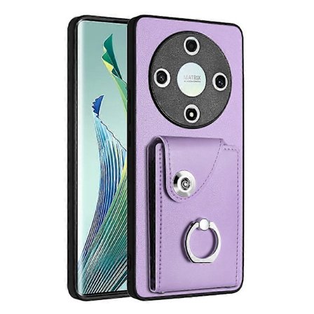 YB Läderbeläggning Serie-7 Kompatibel med Honor X9b 5G/Magic6 Lite 5G Fodral Korthållare Skyddsskal-lingling}