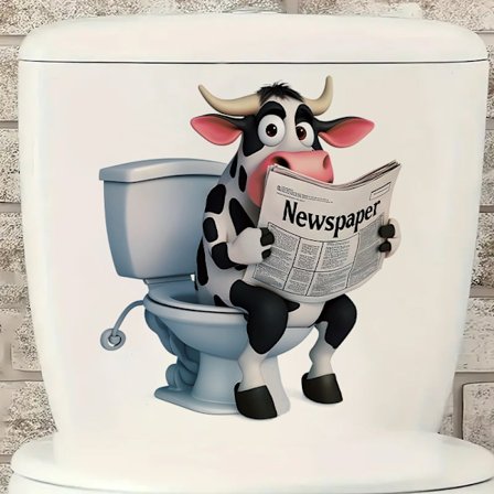 Toalettsitsdekaler, Rolig toalettsitsdekal i PVC, Kreativ toalettdekal, Självhäftande design, för badrum, toalett