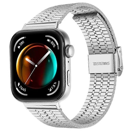 För Huawei Watch Fit 3 Armband 316L Rostfritt Stål Ersättningsarmband, Silver