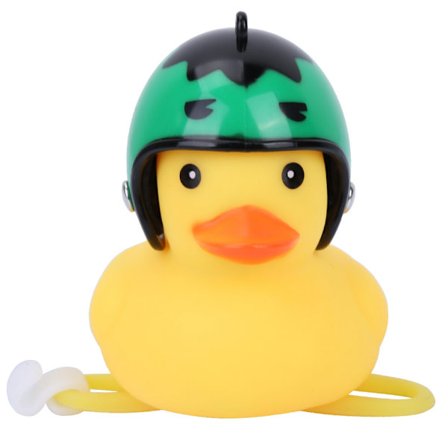 Gul anka cykel cykel motorcykel tillbehör med hjälm varningsljus ljud (grön jätte)