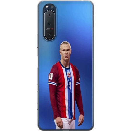 Kompatibelt Mobildeksel til Sony Sony Xperia 5 II Erling Haaland Manchester City Norge fotball angriper toppspiller utrolig målproduksjon kraftig ras