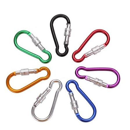 Karabinkrok - Blandede farger - 5-pakning - Låsbar