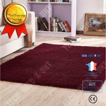 Golvmatta - TD - Röd vin - 160x230 cm - Polyesterfiber - Europeisk stil